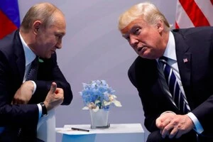 Російський диктатор Володимир Путін та очільник США Дональд Трамп