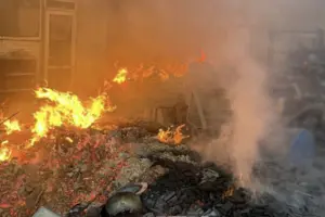 На території виробничого об’єкта сталася пожежа