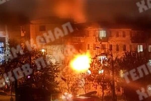 Харків. Внаслідок атаки дронів загорілась багатоповерхівка 