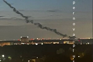 На одному з місць влучань спалахнула пожежа