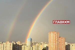 В останній день червня над Києвом після короткочасної зливи зійшла подвійна веселка