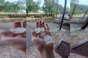 Град, схожий на метеорит, випав у місті Кам'янка Черкаської області