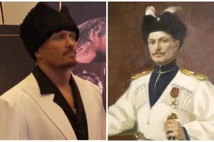 Усик прийшов на пресконференцію перед боєм з Дюбуа в образі гетьмана Скоропадського