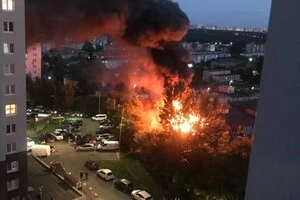 У Вишгороді зайнялась пожежа