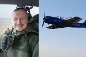 Льотчик Костянтин Оборін одним з перших випробовував можливості Як-52 у боротьбі з ворожими БпЛА