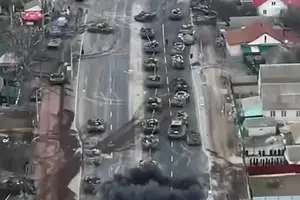 Траса М01 поблизу села Скибин у напрямку Києва в перші дні великої війни