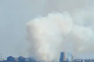 У районі вантажного порту ЗАЕС зафіксовано задимлення