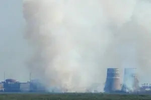 У районі вантажного порту ЗАЕС зафіксовано задимлення