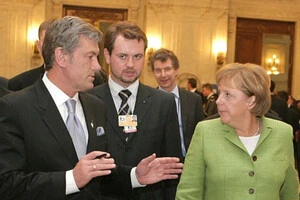 Віктор Ющенко та Ангела Меркель, 2008 рік