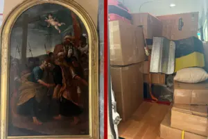 У пункті пропуску «Шегині» під час огляду легкового автомобіля Volkswagen в багажному відділенні знайшли старовинну ікону, датовану 1581 роком