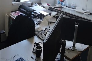 Внаслідок атаки на Київ пошкоджено офіс «Української правди» (фото)