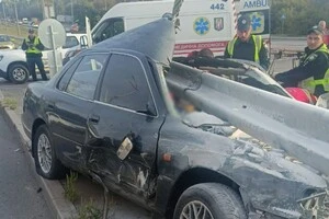 Металевий відбійник повністю пройшов крізь салон автівки