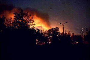 Пожежа у Льгові після прильоту