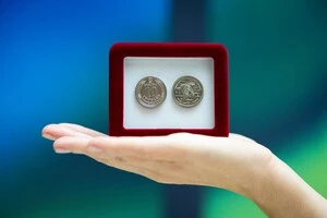 Монета має номінал 10 грн, виготовлена зі сплаву на основі цинку з нікелевим покривом