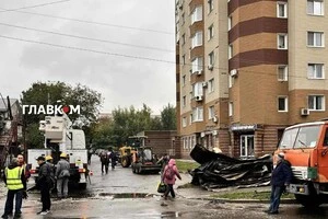 Наслідки обстрілу у Броварах 10 жовтня