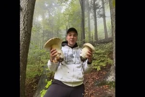 Чоловік знайшов на Львівщині гігантський білий гриб 