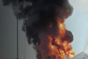 Наслідки ураження нафтобази в тимчасово окупованому Криму