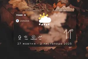 Прогноз погоди на тиждень 27 жовтня – 2 листопада  2025 року