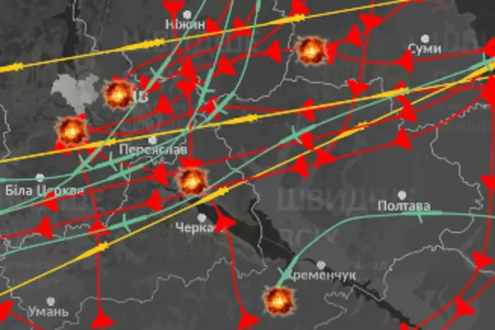 Масований удар по Україні: орієнтовний маршрут російських ракет і БпЛА