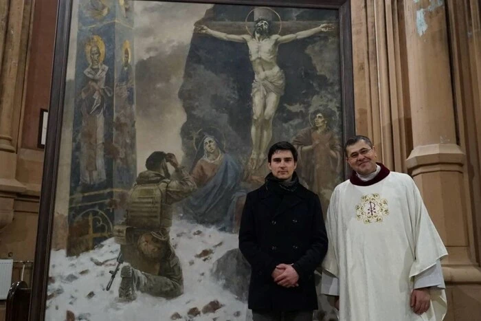 У костелі святого Миколая презентовано картину, що стане символом незламності України у Ватикані