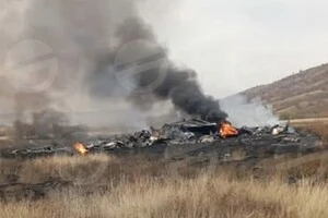 На кордоні Грузії й Азербайджану розбився турецький військовий літак (фото, відео)