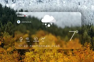 Прогноз погоди на тиждень 17 – 23 листопада 2025 року