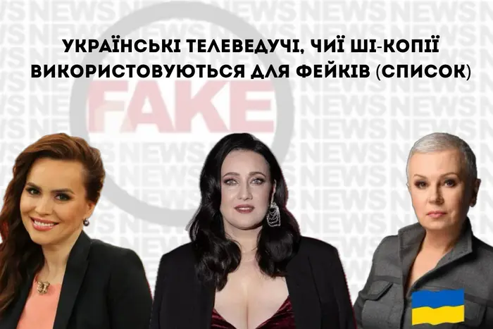 Українські телеведучі, чиї ШІ-копії використовуються для фейків (список)