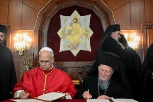 Папа Лев та патріарх Варфоломій виступили за «повне сопричастя» між церквами у спільній декларації