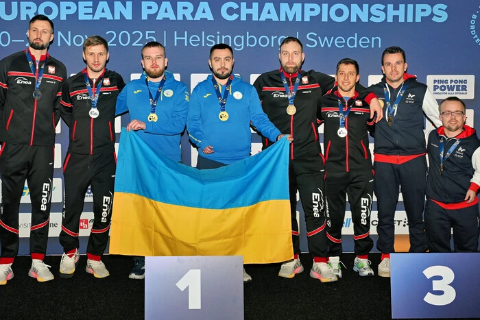 Сім нагород здобула паралімпійська збірна України з настільного тенісу на чемпіонаті Європи