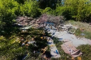 Сміттєзвалище площею 2,5 га, яке утворилося на земельній ділянці вздовж вулиці Вишгородської