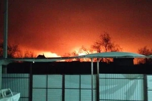 Пожежа, яка розгорілася у районі морського порту 