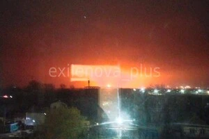 Пожежа у Темрюку після атаки дронів