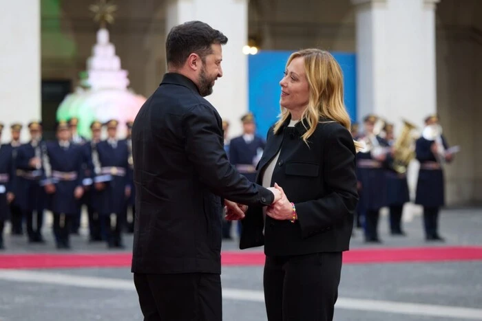 Зеленський зустрівся з премʼєркою Італії