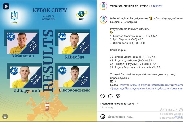 Федерація біатлону помилково опублікувала мапу України без Криму: деталі скандалу