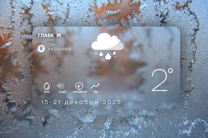 Прогноз погоды на неделю 15–21 декабря 2025 года