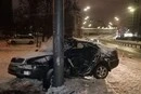 ДТП на Шулявці: за 10 хвилин до комендантської години Skoda влетіла в білборд (фото)