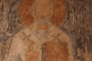 Фреска святого Миколая у Софійському соборі в Києві