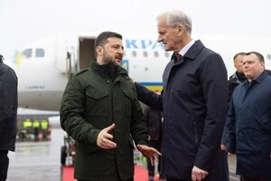 Володимир Зеленський на зустрічі з Йонасом Гаром Стере у жовтні 2025 року