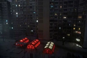 На Троєщині встановлено наметові пункти обігріву, січень 2025 року