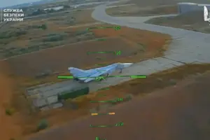 Момент ураження російського винищувача Су-30