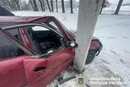 ДТП на Фастівщині: водій Lanos врізався в стовп 