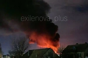 Пожежа на нафтобазі в Луганську