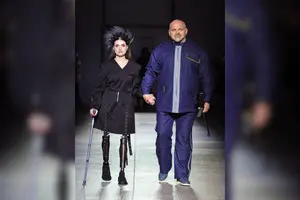 Крістіна Саніна та Василь Вірастюк на показі Ukrainian Fashion Week 