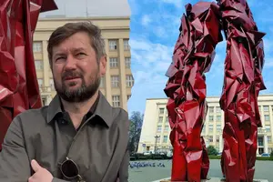 Мешканці Ужгорода сперечаються через криваву інсталяцію (фото)