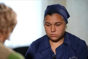 Анастасія під час запису інтерв'ю в колонії