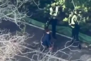 Столичні поліцейські на місці здійснення теракту 18 квітня 2026 року