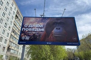 У Новосибірську росіян із 9 травня привітав… орангутанг