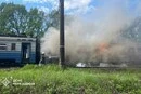 На Черкащині під час руху загорівся електропотяг