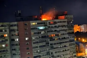 Пожежа у будинку після атаки БпЛА