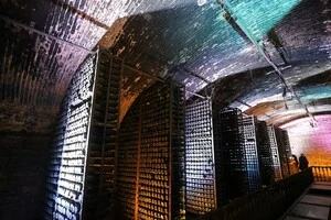 Винний льох, у якому зберігається колекція рідкісних вин XIX та XX століть, що колись належала Сталіну